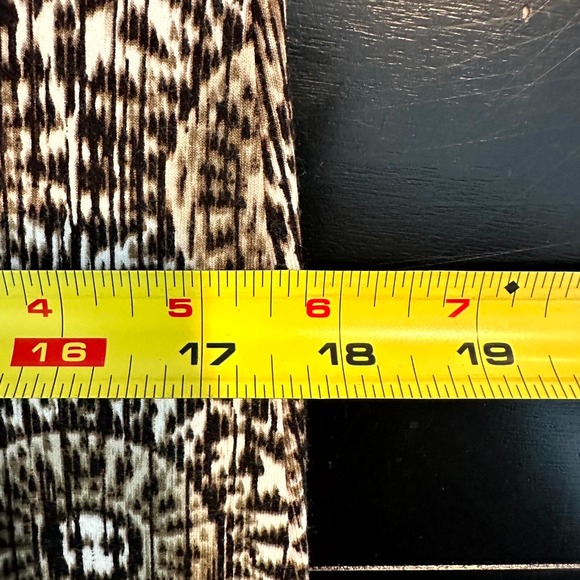 J. Jill Shift Dress Womens Small Brown Cream Madellain‎ Print Stretch Round Neck - Picture 9 of 10